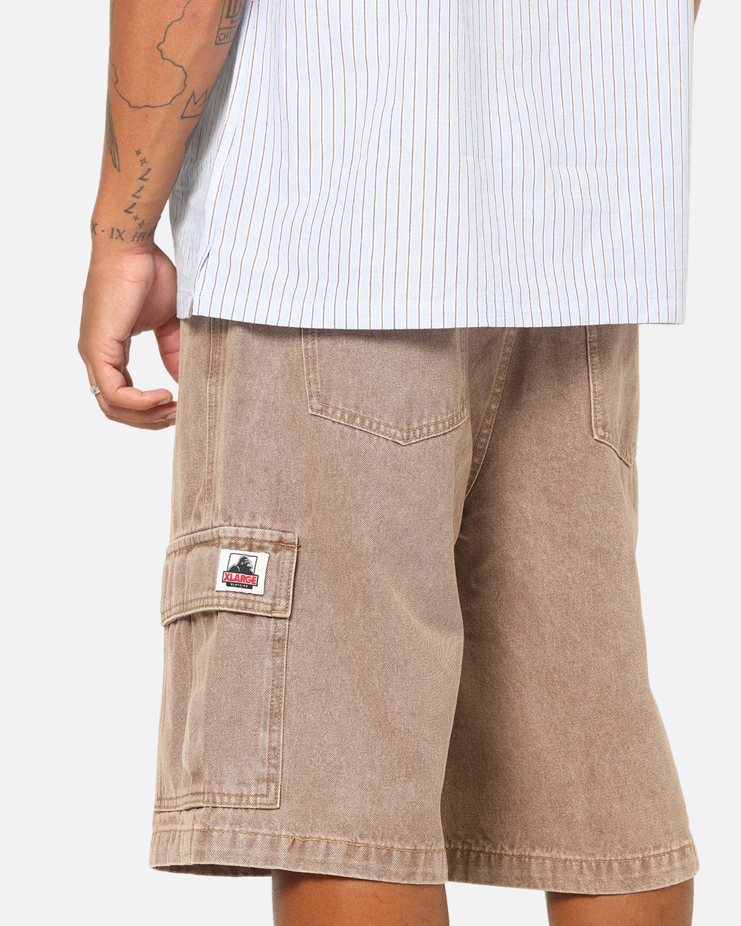 X-Large Baggy Cargo Denim 91 Shorts Smoke