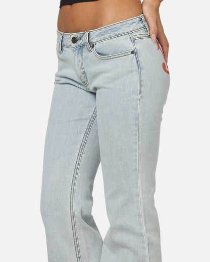 Von Dutch Women's Flare Denim Jeans Light Blue Denim