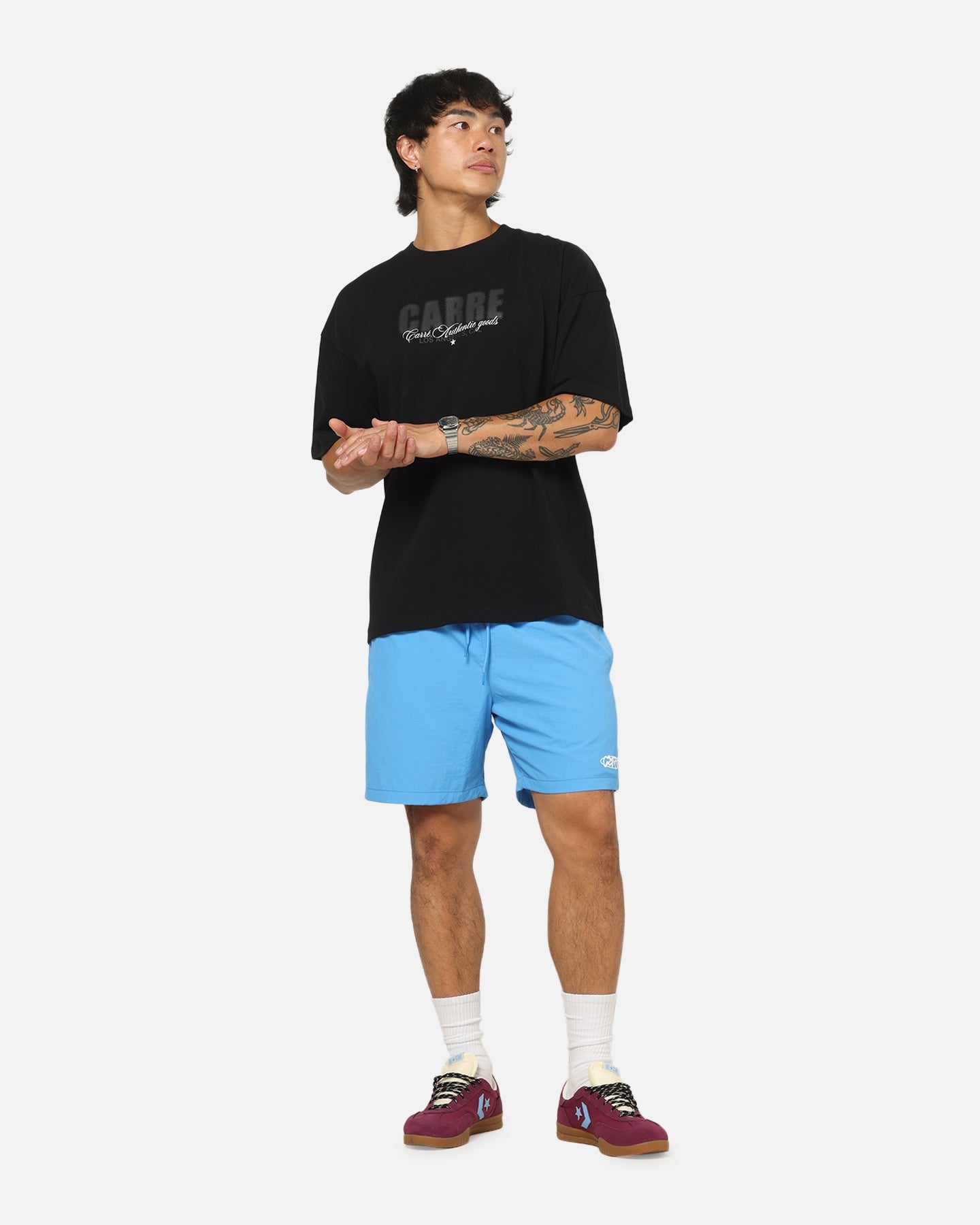 Carre Static Beach Shorts Blue