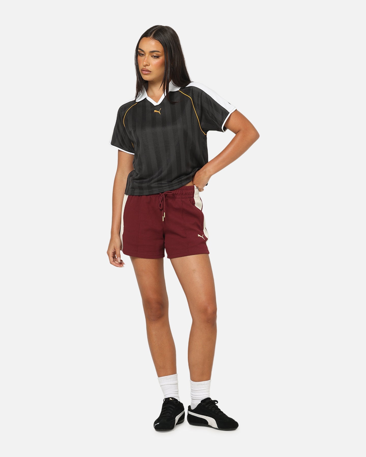 Puma Women's T7 Relaxed Football Jersey T-Shirt Puma Black