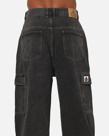 X-Large Baggy Cargo Bull Denim 91 Pants Black
