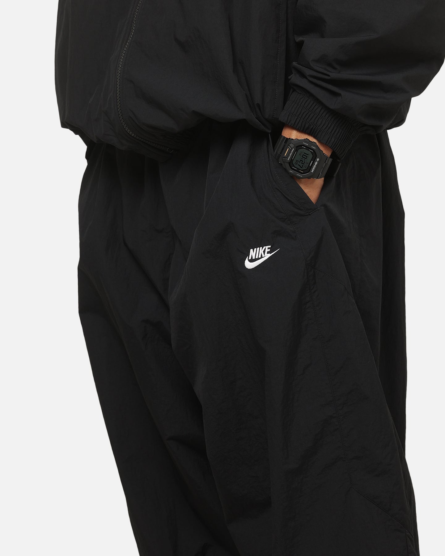 Nike Club Woven Oversized Track Pants Black