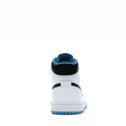 NIKE AIR JORDAN1 MID WHITE LASER BLUE -