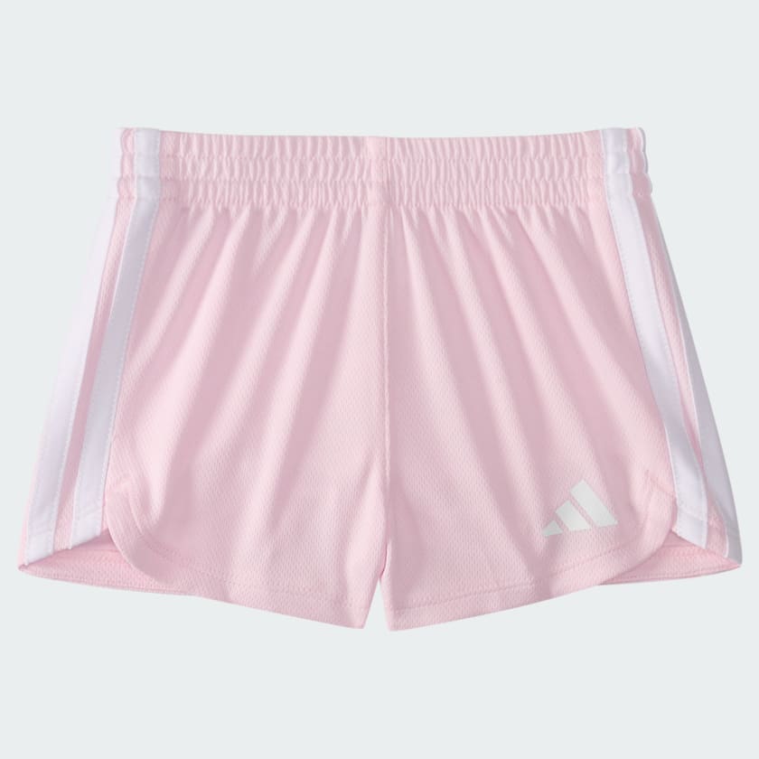 Kids' adidas Two-Piece Short Sleeve Graphic Heather Tee and Mesh Shorts Set
