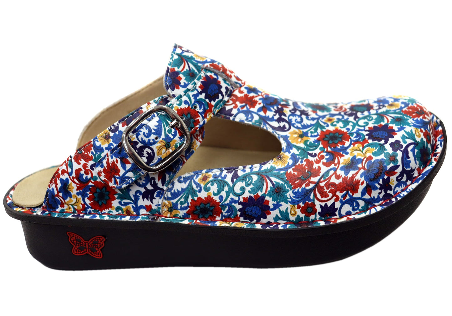 Alegria Classic Womens Leather Clogs Open Back Shoes Primary Party