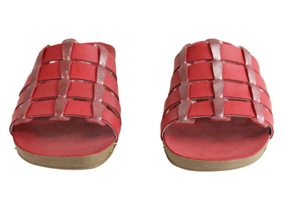 Andacco Sorrento Womens Comfort Leather Slide Sandals Made In Brazil