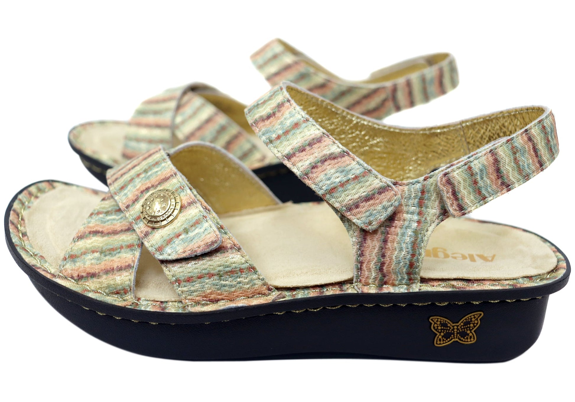 Alegria Kelsi Womens Comfortable Leather Sandals Spumoni