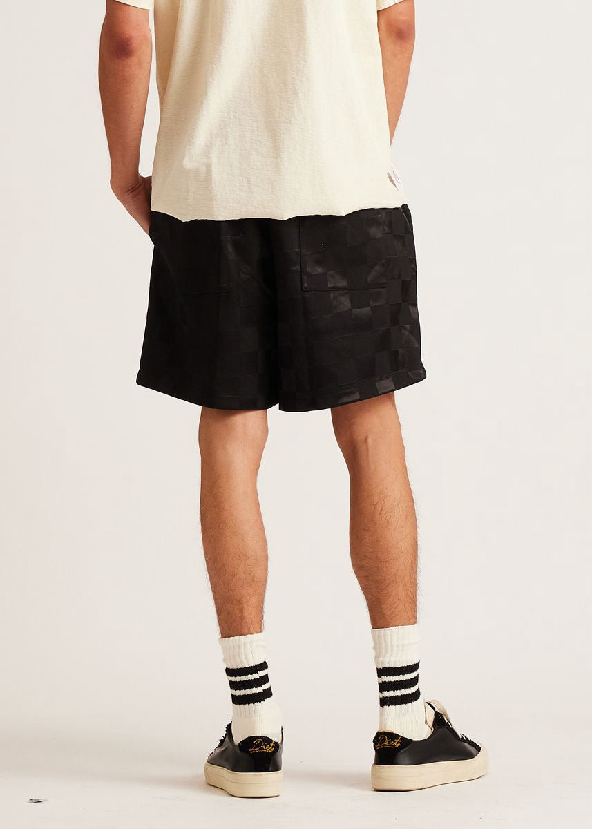 DSM Checkered Nylon Short-Black