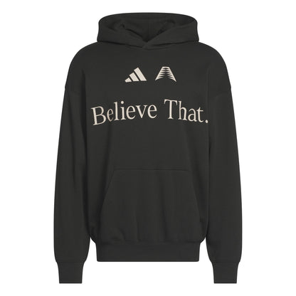 Adidas Men Anthony Edwards Believe That Hoodie Black JW4293