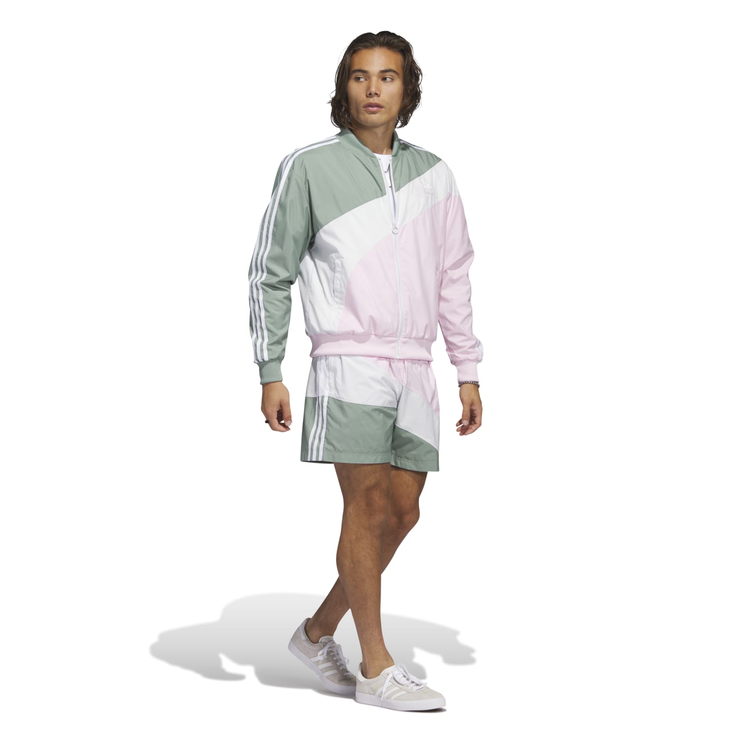 Adidas Originals Men Swirl Woven Shorts Pink IC5550
