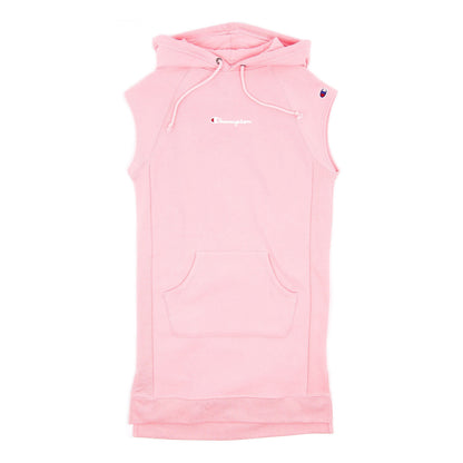 Champion Women's Reverse Weave Dress W/hood Embroidered Pink Bow WL779-579727-7CY