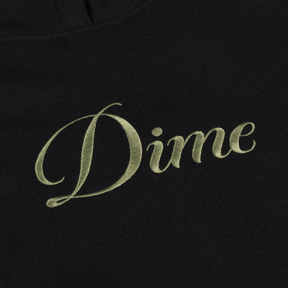 Dime Cursive Hoodie Black
