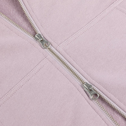 Dime Cursive Small Logo Zip Hoodie Mauve