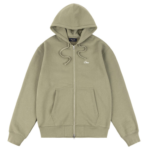 Dime Cursive Zip Hoodie Army Green