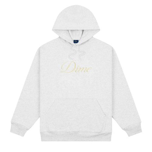 Dime Men Cursive Logo Hoodie Ash
