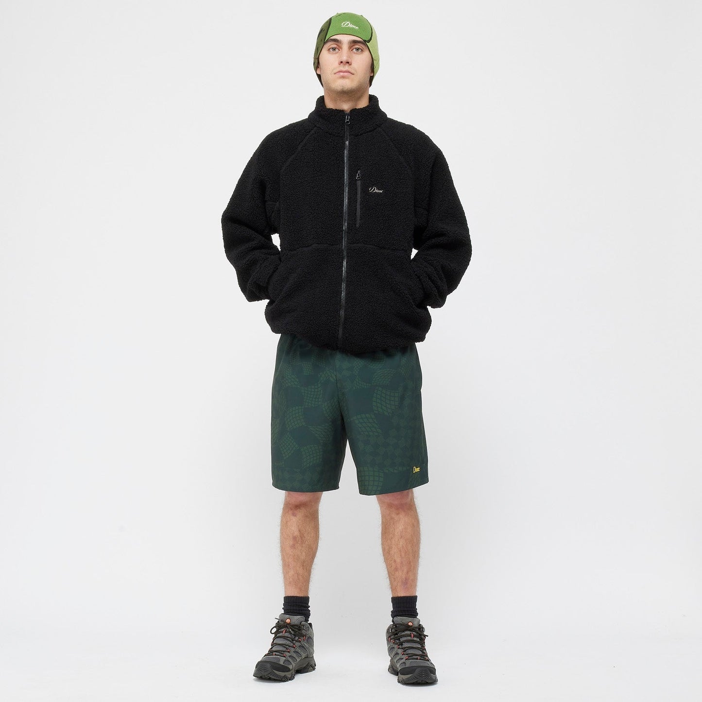 Dime Men Polar Fleece Sherpa Zip Black